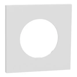 SCHNEIDER Odace Metal Plaque simple céramique blanc support blanc - S917702
