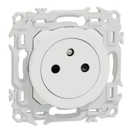 SCHNEIDER Odace Lot de 108 prises de courant 2P+T affleurantes blanc craie - S920052P
