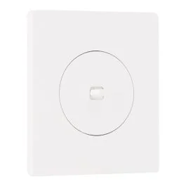 SCHNEIDER Odace Interrupteur va et vient/bouton poussoir à levier blanc craie et plaque simple Architecte blanc craie