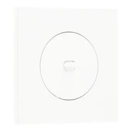 SCHNEIDER Odace Interrupteur va et vient/bouton poussoir à levier blanc craie et plaque simple céramique blanc