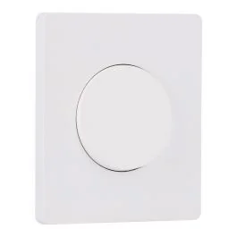 SCHNEIDER Odace Interrupteur va et vient/bouton poussoir blanc craie et plaque simple Architecte blanc émaillé