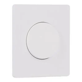 SCHNEIDER Odace Interrupteur va et vient/bouton poussoir blanc craie et plaque simple Architecte céramique blanc