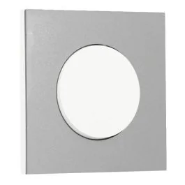 SCHNEIDER Odace Interrupteur va et vient/bouton poussoir blanc craie et plaque simple titane