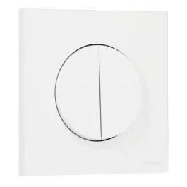 SCHNEIDER Odace Interrupteur double va et vient/bouton poussoir blanc craie complet