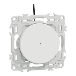 SCHNEIDER Odace Interrupteur va et vient/bouton poussoir à voyant lumineux vert blanc craie - S920263