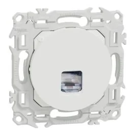 SCHNEIDER Odace Prise RJ45 grade 2TV à 3TV catégorie 6 STP blanc craie - S920476