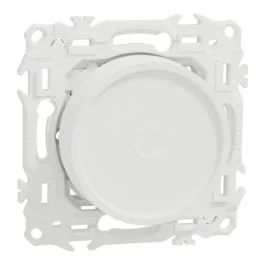 SCHNEIDER Wiser Odace Variateur rotatif led connecté 2 ou 3 fils Zigbee blanc craie - S920513