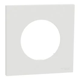 SCHNEIDER Odace Plaque simple blanc craie - S920702
