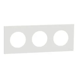 SCHNEIDER Odace Plaque triple blanc craie - S920706