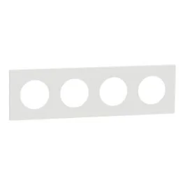 SCHNEIDER Odace Plaque quadruple blanc craie - S920708