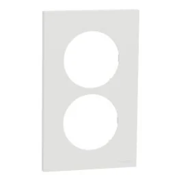 SCHNEIDER Odace Plaque double blanc craie E57 - S920714