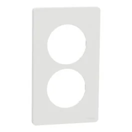 SCHNEIDER Odace Architecte Plaque double blanc craie E57 - S920814