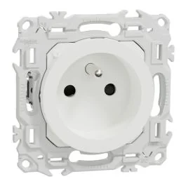 SCHNEIDER Odace Prise de courant 2P+T avec griffes pour rénovation blanc - S925049