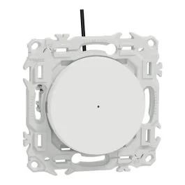 SCHNEIDER Odace Interrupteur va et vient/bouton poussoir à voyant lumineux et griffes blanc craie - S925263