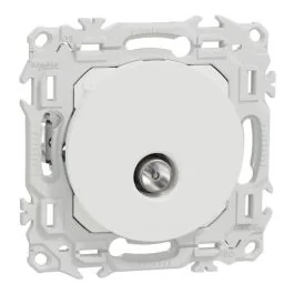 SCHNEIDER Odace Prise TV avec griffes blanc craie - S925445
