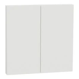 SCHNEIDER Odace Integral Enjoliveur pour double va et vient/bouton poussoir/plaque simple blanc craie - S929222