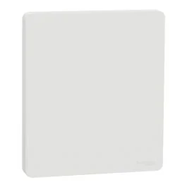 SCHNEIDER Odace Integral Architecte Enjoliveur pour va et vient/bouton poussoir/plaque simple blanc craie - S929223