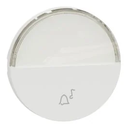 SCHNEIDER Odace Enjoliveur bouton poussoir avec porte-étiquette blanc craie - S929245