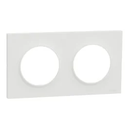 SCHNEIDER Odace Origine Plaque double blanc - S929704