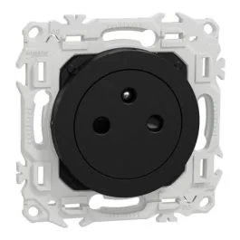 SCHNEIDER Odace Prise de courant 2P+T affleurante noir onyx - S940052