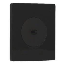 SCHNEIDER Odace Interrupteur va et vient/bouton poussoir à levier noir onyx et plaque simple Architecte noir émaillé