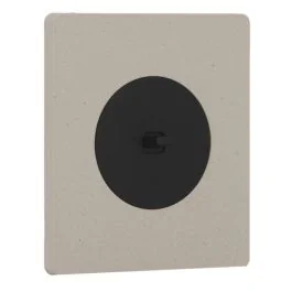 SCHNEIDER Odace Interrupteur va et vient/bouton poussoir à levier noir onyx et plaque simple Architecte béton