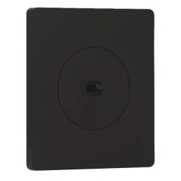 SCHNEIDER Odace Interrupteur va et vient/bouton poussoir à levier noir onyx et plaque simple Architecte noir onyx