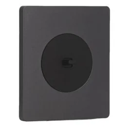 SCHNEIDER Odace Interrupteur va et vient/bouton poussoir à levier noir onyx et plaque simple Architecte perle noire