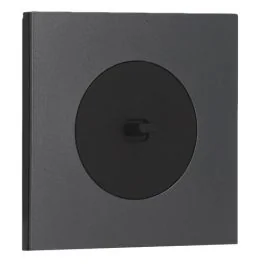 SCHNEIDER Odace Interrupteur va et vient/bouton poussoir à levier noir onyx et plaque simple perle noire