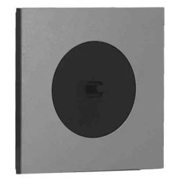 SCHNEIDER Odace Interrupteur va et vient/bouton poussoir à levier noir onyx et plaque simple titane