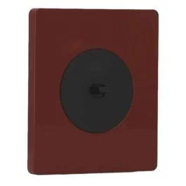 SCHNEIDER Odace Interrupteur va et vient/bouton poussoir à levier noir onyx et plaque simple Architecte sienne émaillé