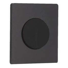 SCHNEIDER Odace Interrupteur va et vient/bouton poussoir noir onyx et plaque simple Architecte perle noire