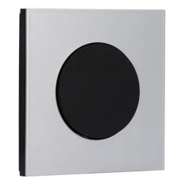 SCHNEIDER Odace Interrupteur va et vient/bouton poussoir noir onyx et plaque simple Aluminium