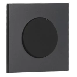 SCHNEIDER Odace Interrupteur va et vient/bouton poussoir noir onyx et plaque simple perle noire