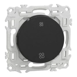 SCHNEIDER Odace Interrupteur/poussoir VMC 10A noir onyx - S940233