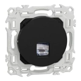 SCHNEIDER Odace Prise RJ45 grade 2TV à 3TV catégorie 6 STP noir onyx - S940476