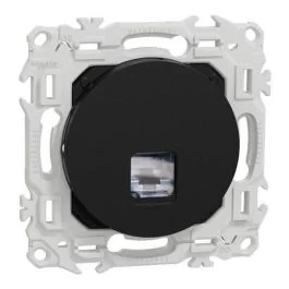 SCHNEIDER Odace Prise RJ45 grade 3TV catégorie 6a STP noir onyx - S940477