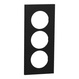 SCHNEIDER Odace Plaque triple noir onyx E57 - S940716