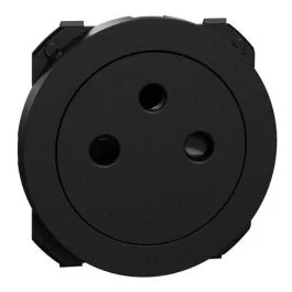 SCHNEIDER Odace Enjoliveur prise de courant 2P+T affleurante noir onyx - S949050