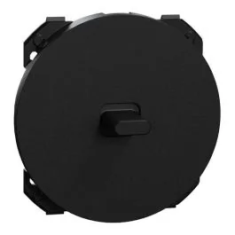SCHNEIDER Odace Enjoliveur interrupteur va et vient/poussoir à levier noir onyx - S949201