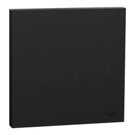 SCHNEIDER Odace Integral Enjoliveur va et vient/ bouton poussoir/plaque simple noir onyx - S949221