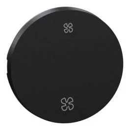 SCHNEIDER Odace Enjoliveur interrupteur va et vient/poussoir VMC noir onyx - S949235