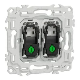 SCHNEIDER Odace Interrupteur double va et vient/bouton poussoir 10A sans enjoliveur - S980214