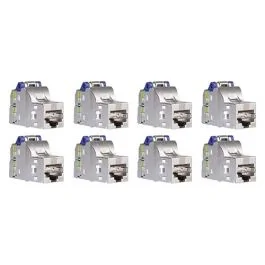 SCHNEIDER Resi9 Connect Lot de 8 connecteurs S-One DPM RJ45 femelle Grade 3TV Cat6A