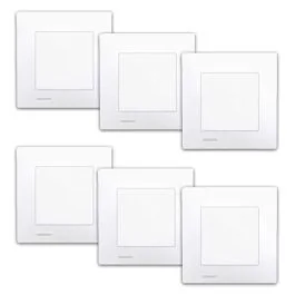 SIEMENS Delta Viva Lot de 6 interrupteurs va et vient complet blanc