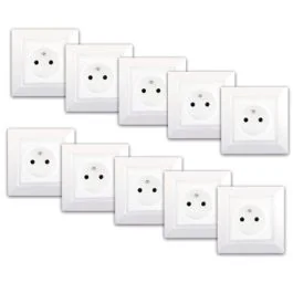 SIEMENS Delta One Lot de 10 prises de courant 2P+T complet blanc
