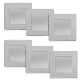 SIEMENS Delta Viva Lot de 6 interrupteurs va et vient complet silver
