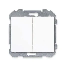 SIEMENS Delta Iris Interrupteur va et vient + poussoir blanc