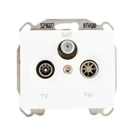 SIEMENS Delta Iris Prise TV / FM / SAT blanc