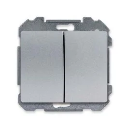 SIEMENS Delta Iris Double bouton poussoir silver